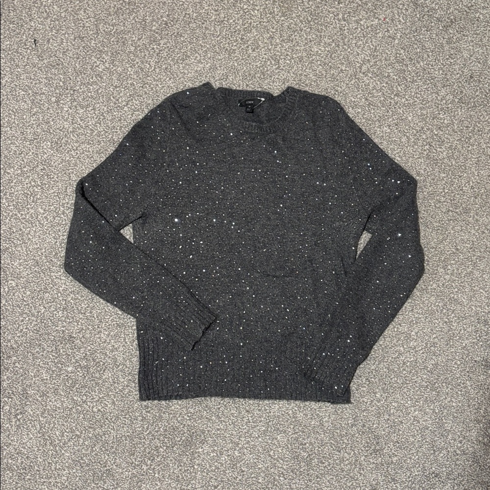 J. Crew Gemstone Charcoal Sweater